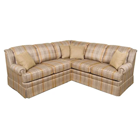 2 Piece Sectional with Skirted Base